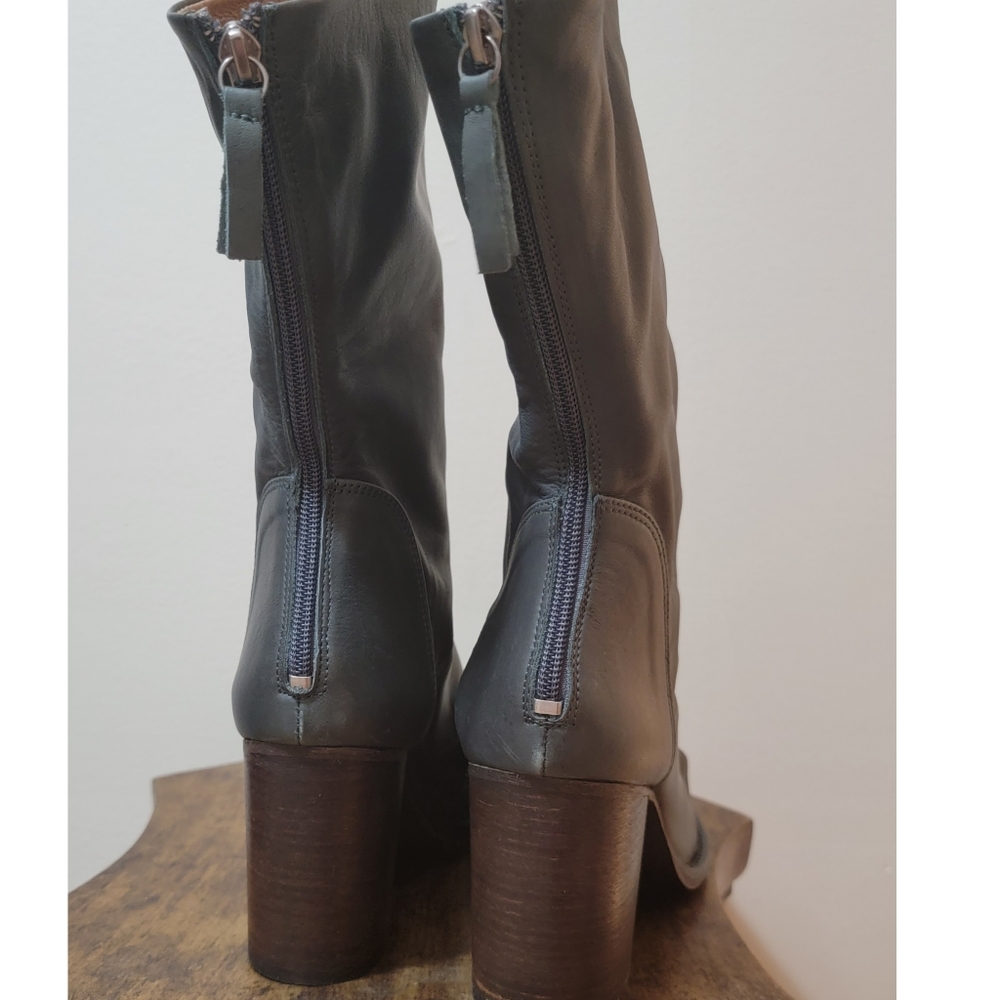 Free People × Elle Block Heel Boots Dark Gray - Picture 7 of 15